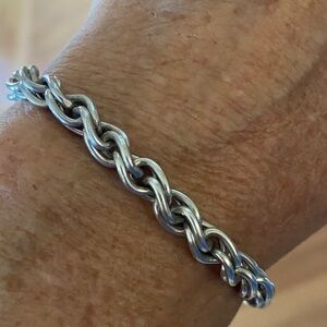 Designer Style Bold Sterling Silver Bracelet